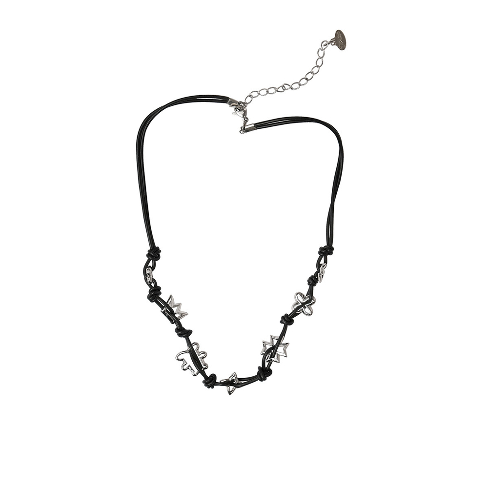 Чокер "Кларкия" в родиевом покрытии из коллекции "Gammi" от Jenavi с замком карабин