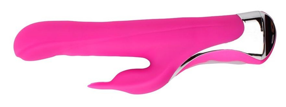 Ярко-розовый вибратор-кролик Missile Rabit - 23,5 см. (Цвет: ярко-розовый)