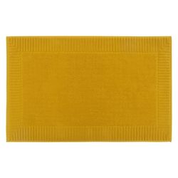 Коврик для ванной с фактурным бортиком цвета охры из коллекции Essential, 50х80 см
