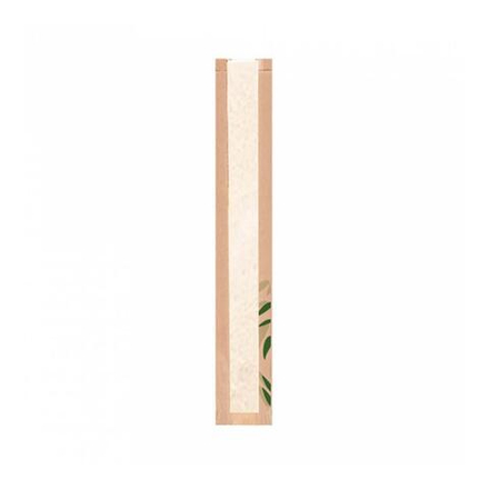 Пакет   для хлеба с окном 9+6,5*60 см, крафт-бумага 36 г/см2, 250 шт/уп, Garcia