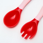 4800406 Набор приборов для кормления термовилка и термоложка, 2 шт, цвет красный/розовый