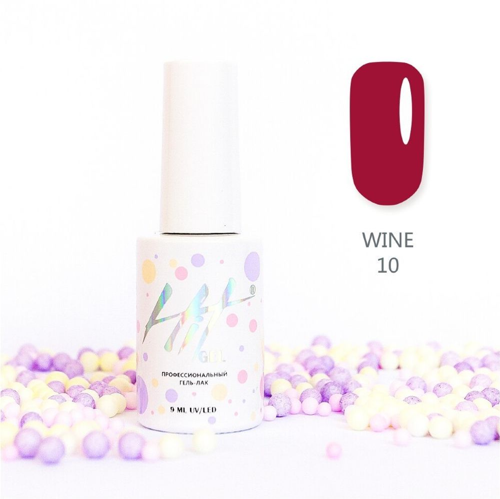 Гель-лак Wine ТМ &quot;HIT gel&quot; №10, 9 мл Акция!