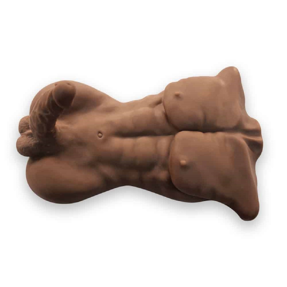 Реалистичный мужской торс Vincent мулат с фаллосом 54 см