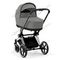 Коляска для новорожденных Cybex Priam IV Mirage Grey шасси Chrome Black