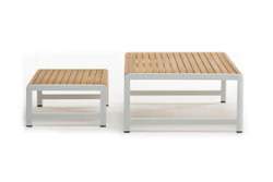 Комплект кофейных столов из алюминия MAYA белый