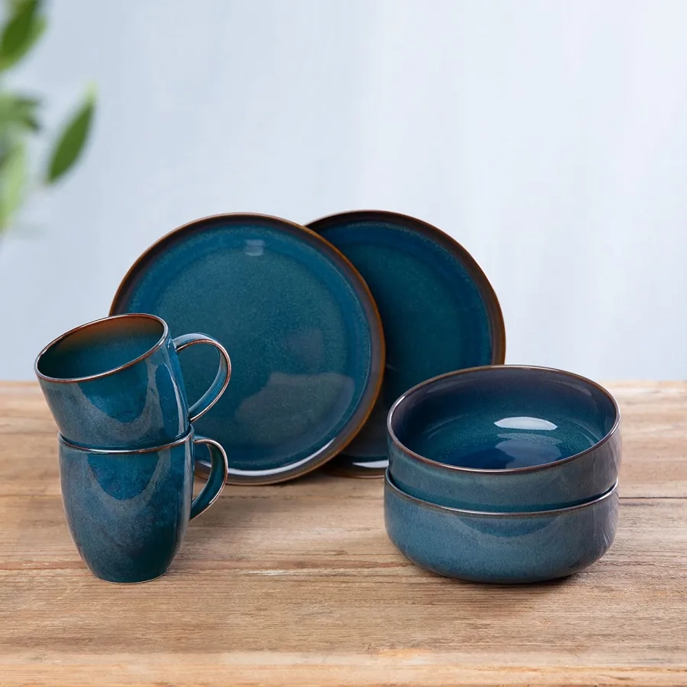 Like. by Villeroy&Boch Джинсовый набор для завтрака на 2 персоны (6 предметов) 19-5168-9651 + 19-5168-1900 + 19-5168-2640