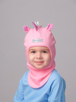 Шлем весенний/осенний вязаный (Розовое облачко) UNIC