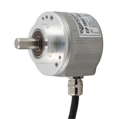 Инкрементальный программируемый энкодер INNOCONT EIP 58BO 8630V3000-R2 D=58мм, выступающий вал 8мм, 5…30VDC, выход TTL/HTL с инверсией, IP 65