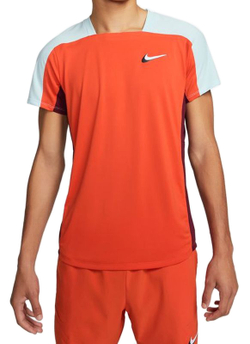 Мужская теннисная футболка Nike Court Dri-Fit ADV Slam Top - team orange/glacier blue/dark beetroot/white