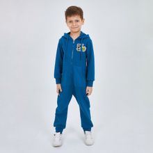 Синий комбинезон для мальчика из футера KOGANKIDS