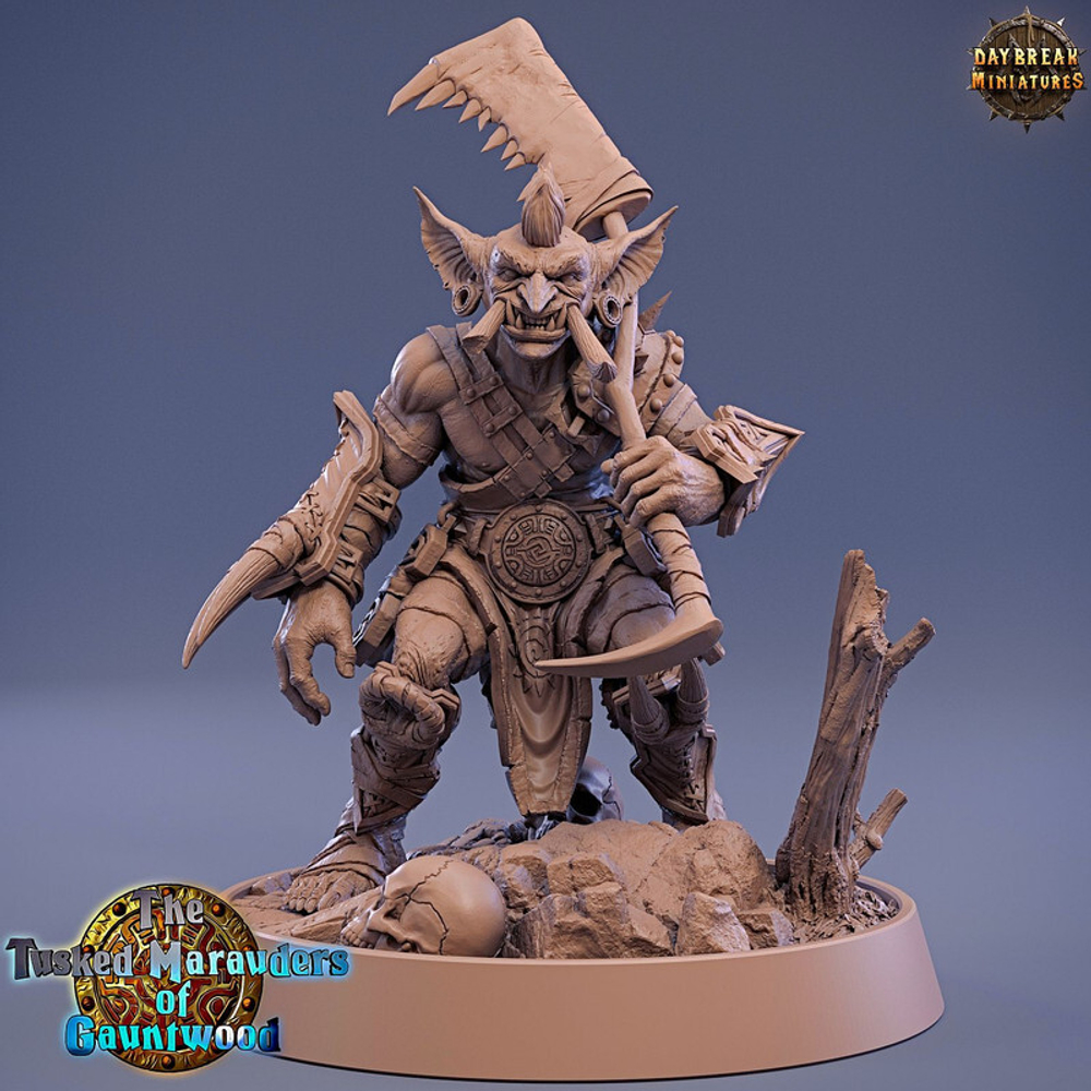 Гоблин Воин Паладин Варвар Файтер Рыцарь миниатюра для dnd, днд, pathfinder, фентези, Настольная игра, НРИ, Варгейм, РПГ