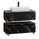 Мебель для ванной со столешницей и накладной раковиной Cezares SLIDER 100 Черный фьюжн SLIDER-1000-1C-SO-NF-P