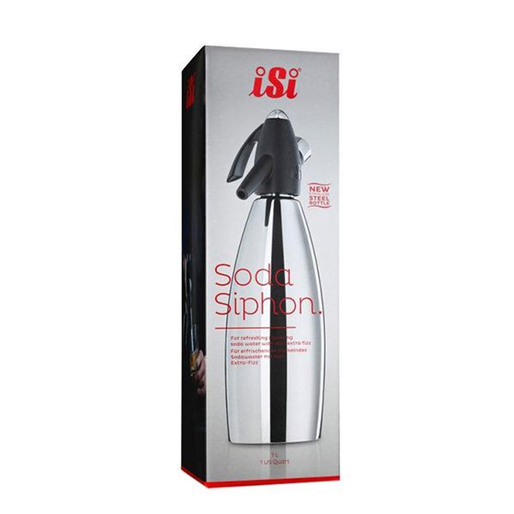 Сифон для содовой;сталь нерж.;0,9л;металлич. (Цвет: серебристый)