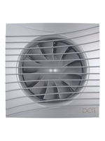 Вентилятор накладной SILENT D100 обр.клапан Gray metal DICITI
