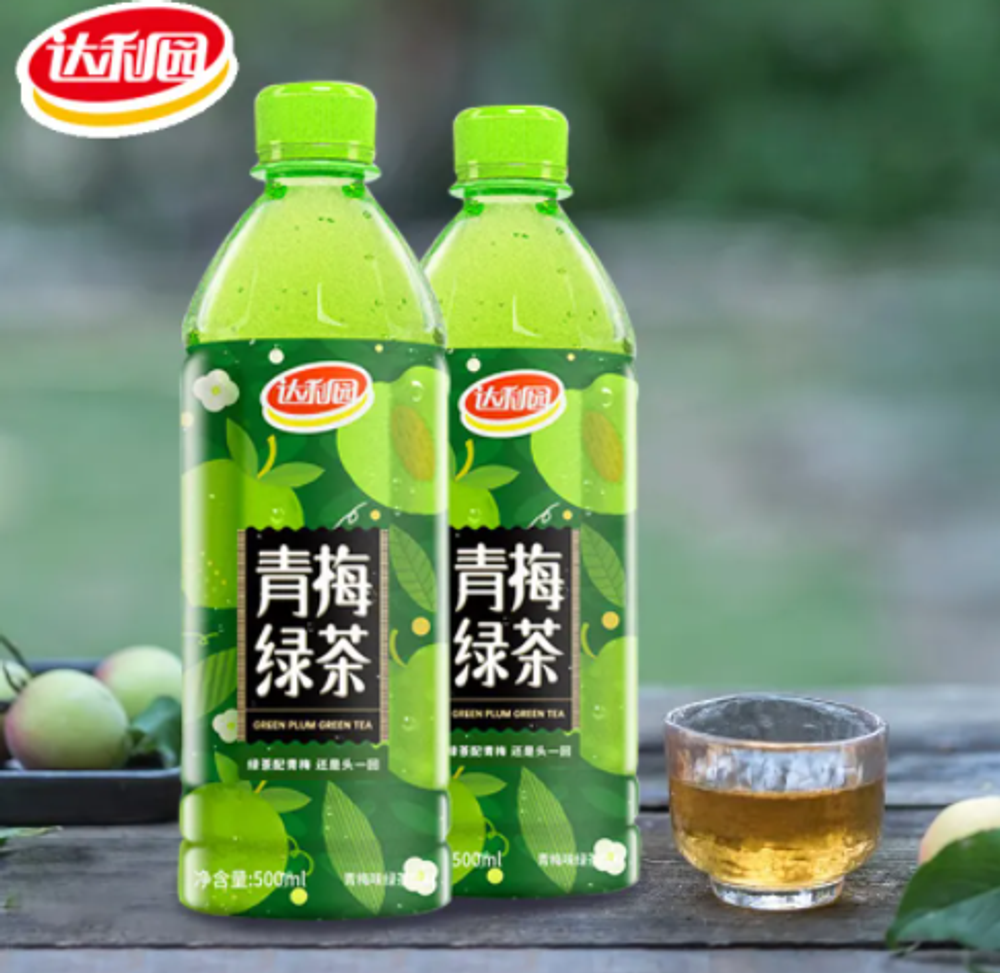 Напиток зеленый чай со вкусом зеленой сливы TongYi 500мл