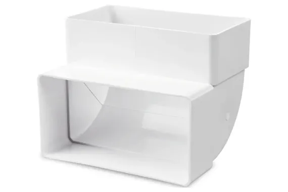 Колено вертикальное Zernberg 120*60 90 градусов пластик 15851