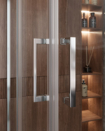 Душевой уголок Cezares MOLVENO-AH-21-100+20-C-Cr-IV, 120х100х195, профиль хром, стекло прозрачное