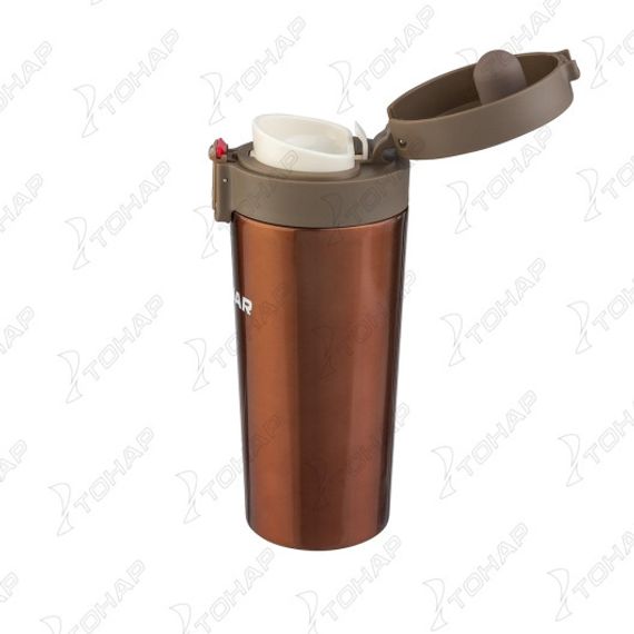 Термос-кружка (HS.TMК-02) 400ML кофейный TONAR