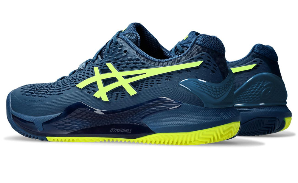 Теннисные кроссовки Asics Gel-Resolution 9 Clay - mako blue/safety yellow