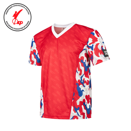 KT-2090-032 Kickbоxing T-shirt Mesh Camo adult красная