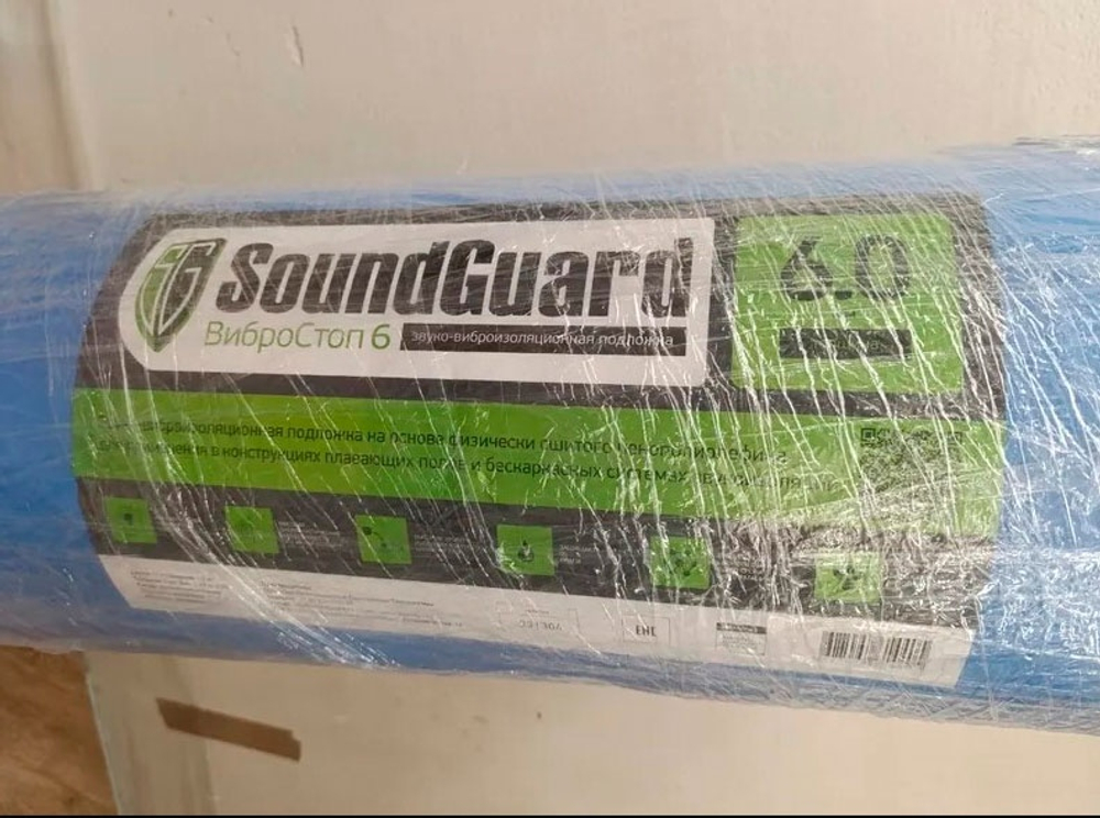Звуко-виброизоляционная подложка SoundGuard ВиброСтоп 6
