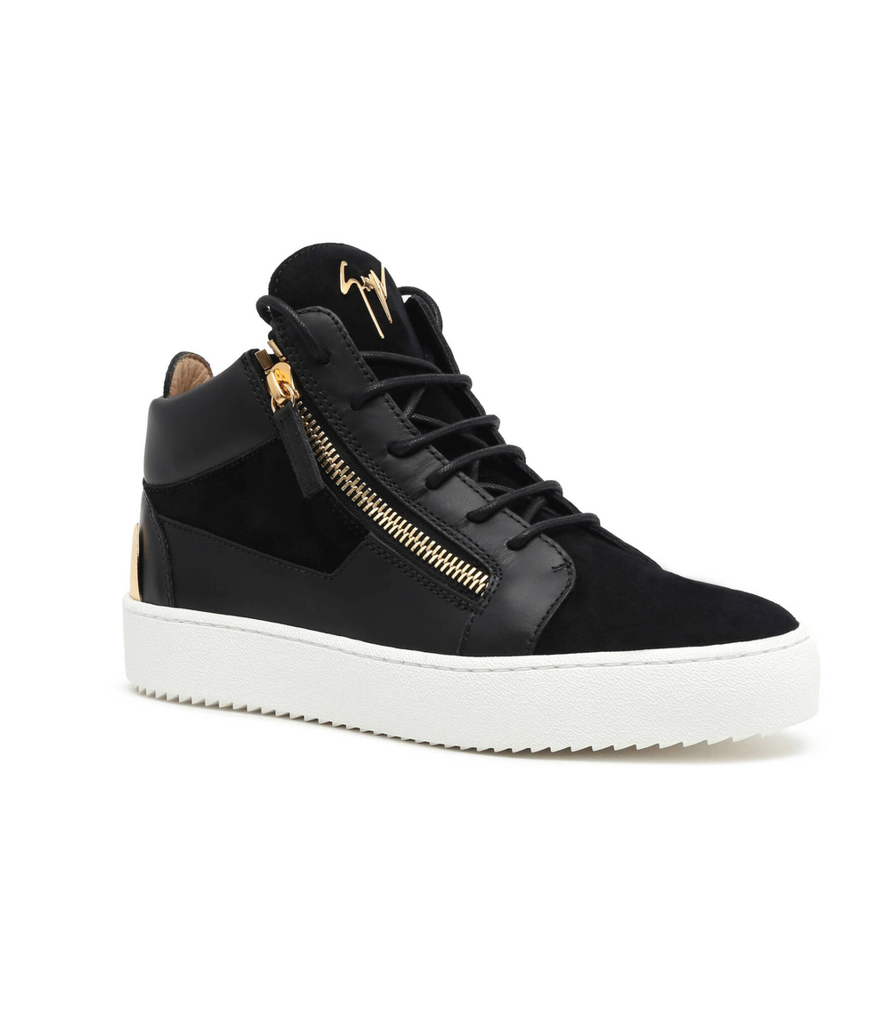 Кожаные кроссовки Giuseppe Zanotti - черный(RM30056)