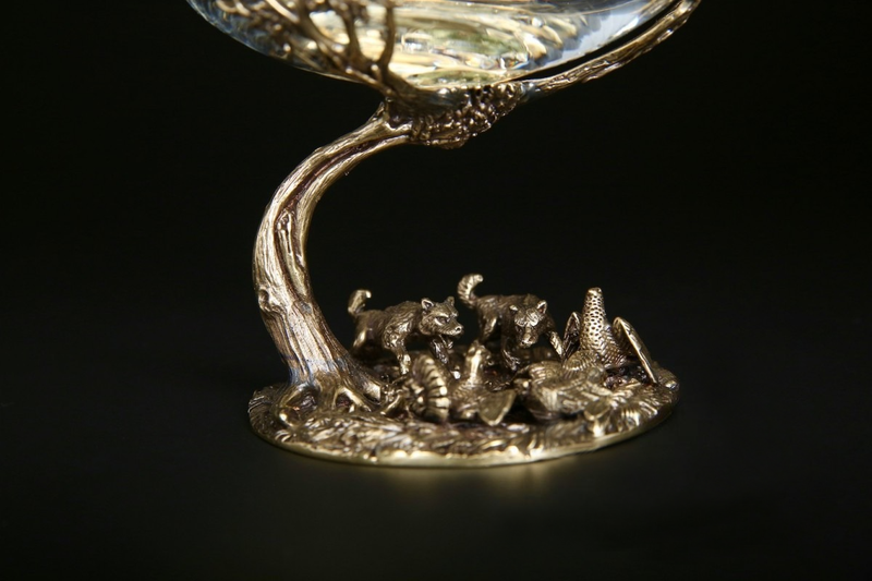 Бокал для коньяка "Охота" Глухарь