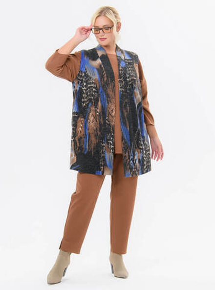 Жилет из джерси-ангоры, принт Фантазия