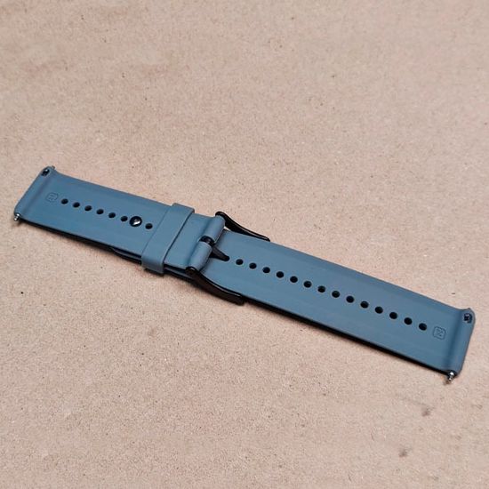 Ремешок 24 мм Elegant для Suunto 9 Baro, Suunto 7, Suunto Spartan Sport силиконовый (Черный/серый)