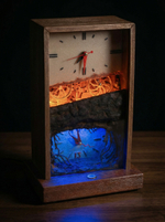 Настольные часы "Изнанка" - арт-объект с двумя циферблатами и подсветкой