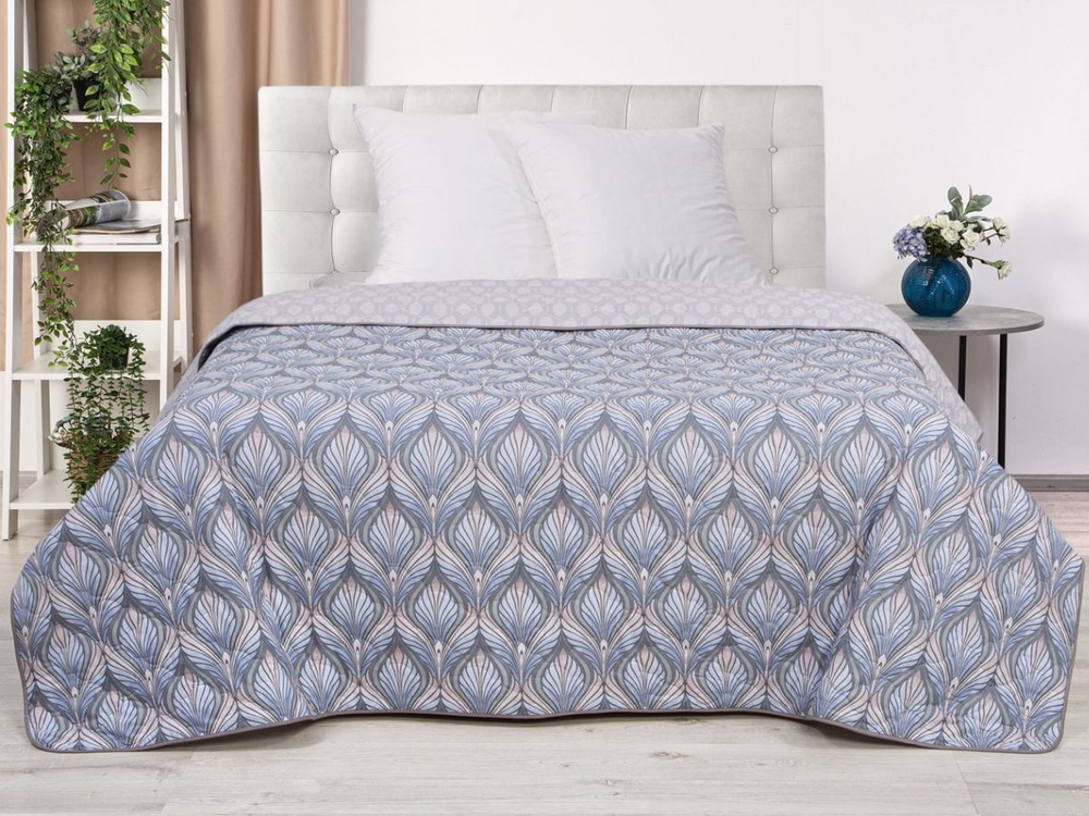 Покрывало на кровать, стеганое, поплин с размерами 215х220