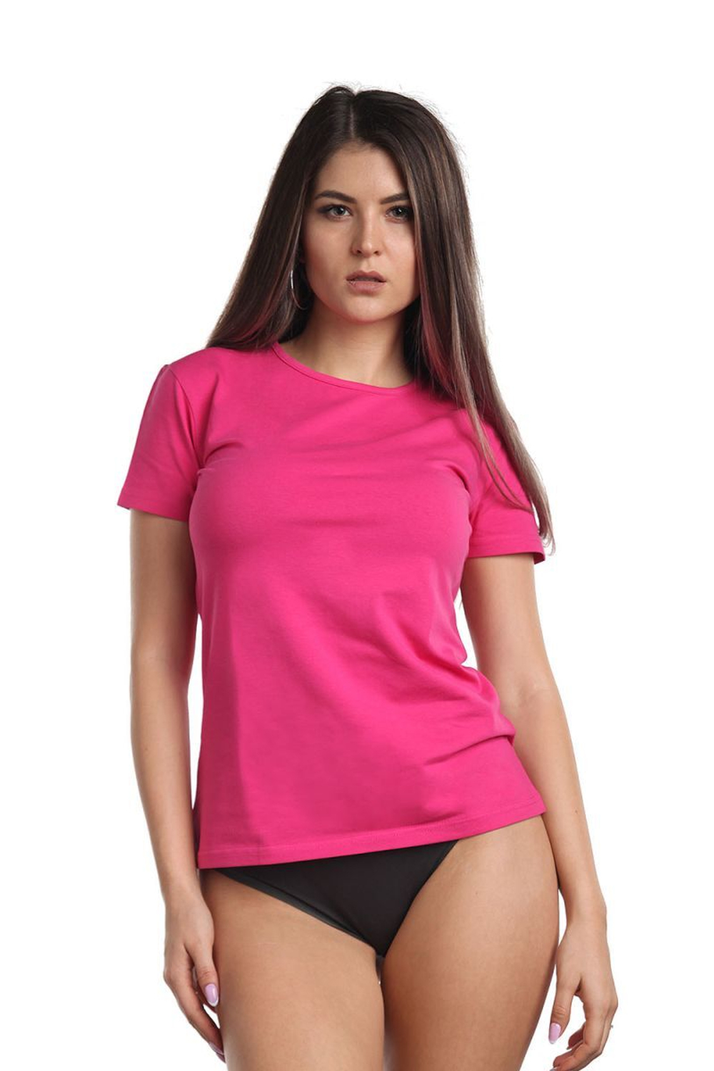 Женская футболка из хлопка (Размер: L) (Цвет: бирюзовый)