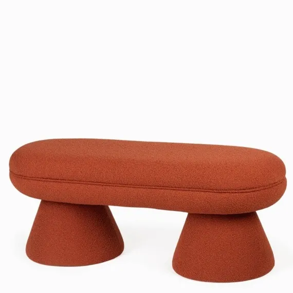 Банкетка Zuma 120х45 см, оранжевое букле