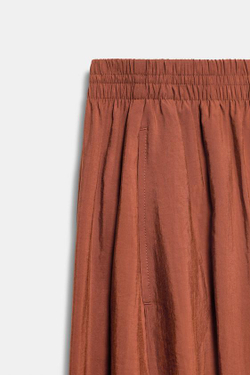 ZARA БРЮКИ-БАЛЛОНЫ С ЭЛАСТИЧНЫМ ПОЯСОМ. ЧЕРЕПИЧНЫЙ