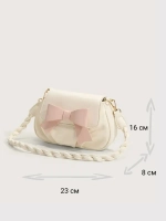 Сумка через плечо багет y2k с бантиком