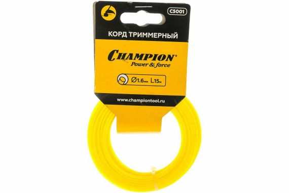 Корд тримерный Champion Round 1.6 мм х 15 м, C5001 (круг)