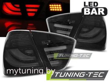 Задние фонари Bmw 3 E90 smoke black led bar