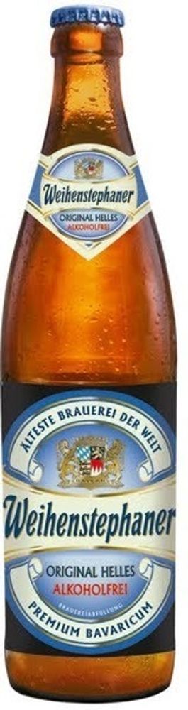 Пиво Вайнштефан Оригинал Хеллес Безалкогольное / Weihenstephaner Original Helles Alkoholfrei 0.5 - стекло