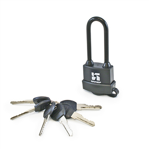 Замок навесной АЛЛЮР ВС1Ч-374ПД влагозащ черный 6 кл. d6,3мм длин.душ.  /7830