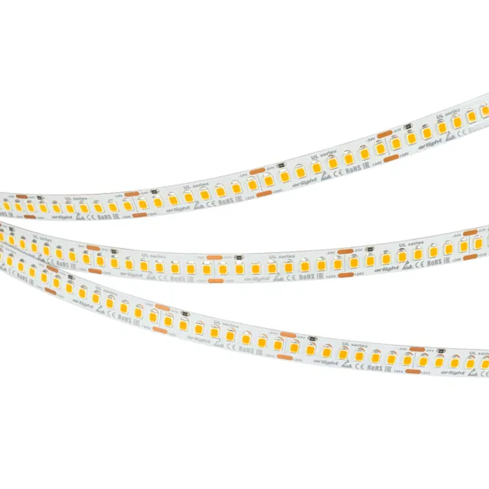 Светодиодная лента UL-A200-10mm 24V Warm2700 (20 W/m, IP20, 2835, 5m) (Arlight, высок.эфф.150 лм/Вт) 037222