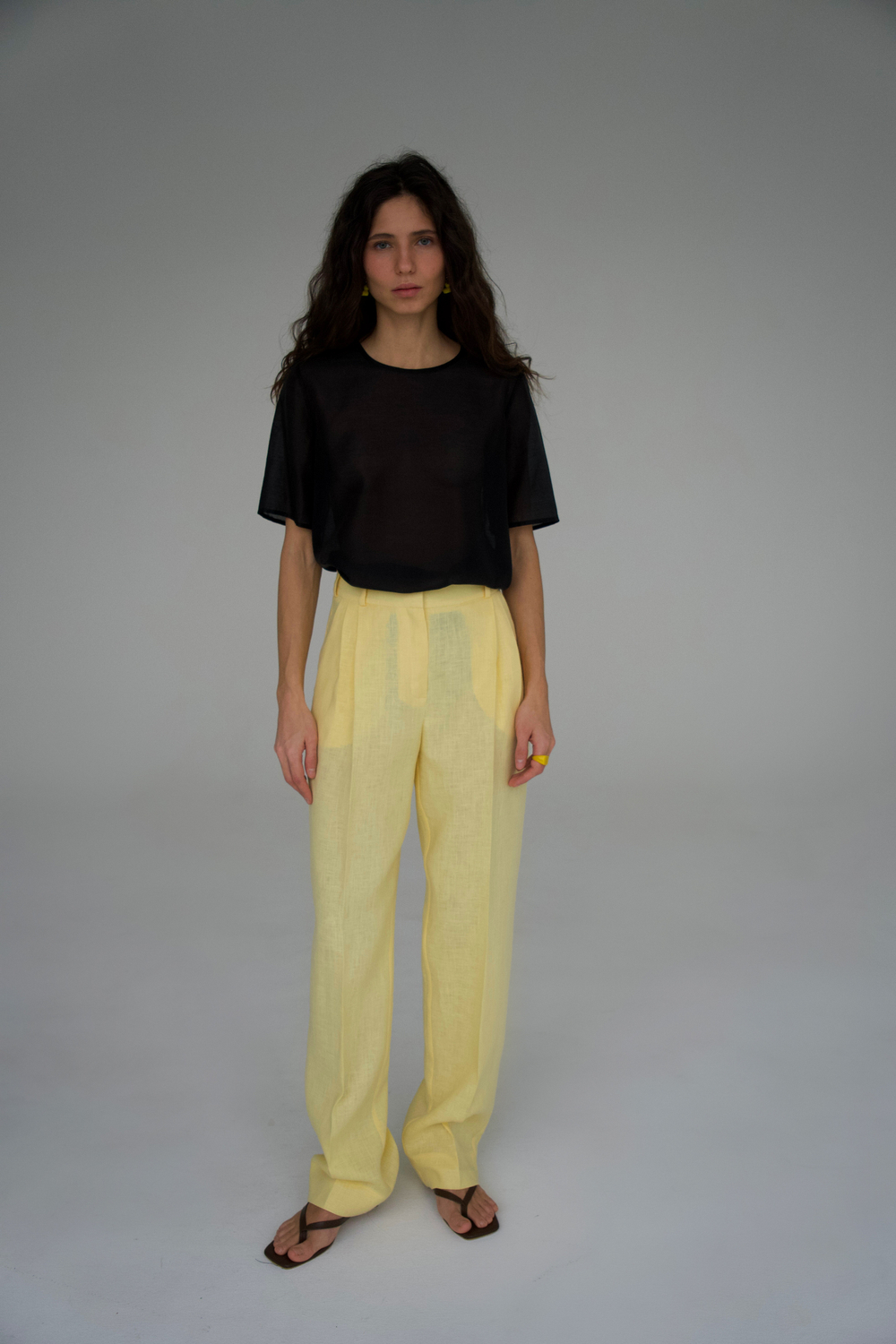 Брюки Модерн со стрелками изо льна 100%