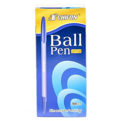 Ручка масляная 0,7мм, 5 цветов микс, белый рисунок "Ball Pen"