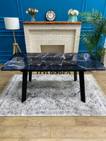 Кухонный раздвижной стол "Гранд", чёрный мрамор