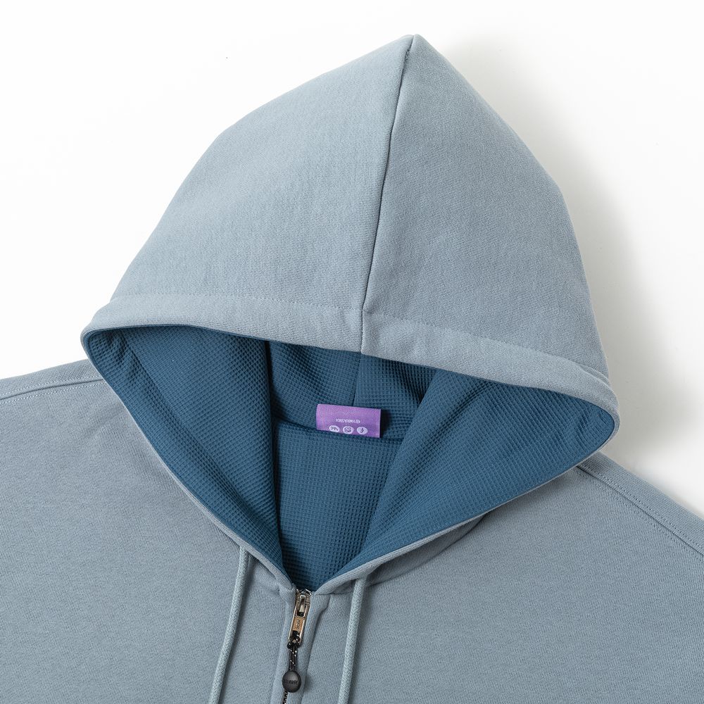 Худи Ymkashix Zip HTF серо-зеленый/изумрудный