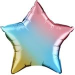Шар (18"/46 см) Звезда, Нежная радуга, Градиент 1 шт.