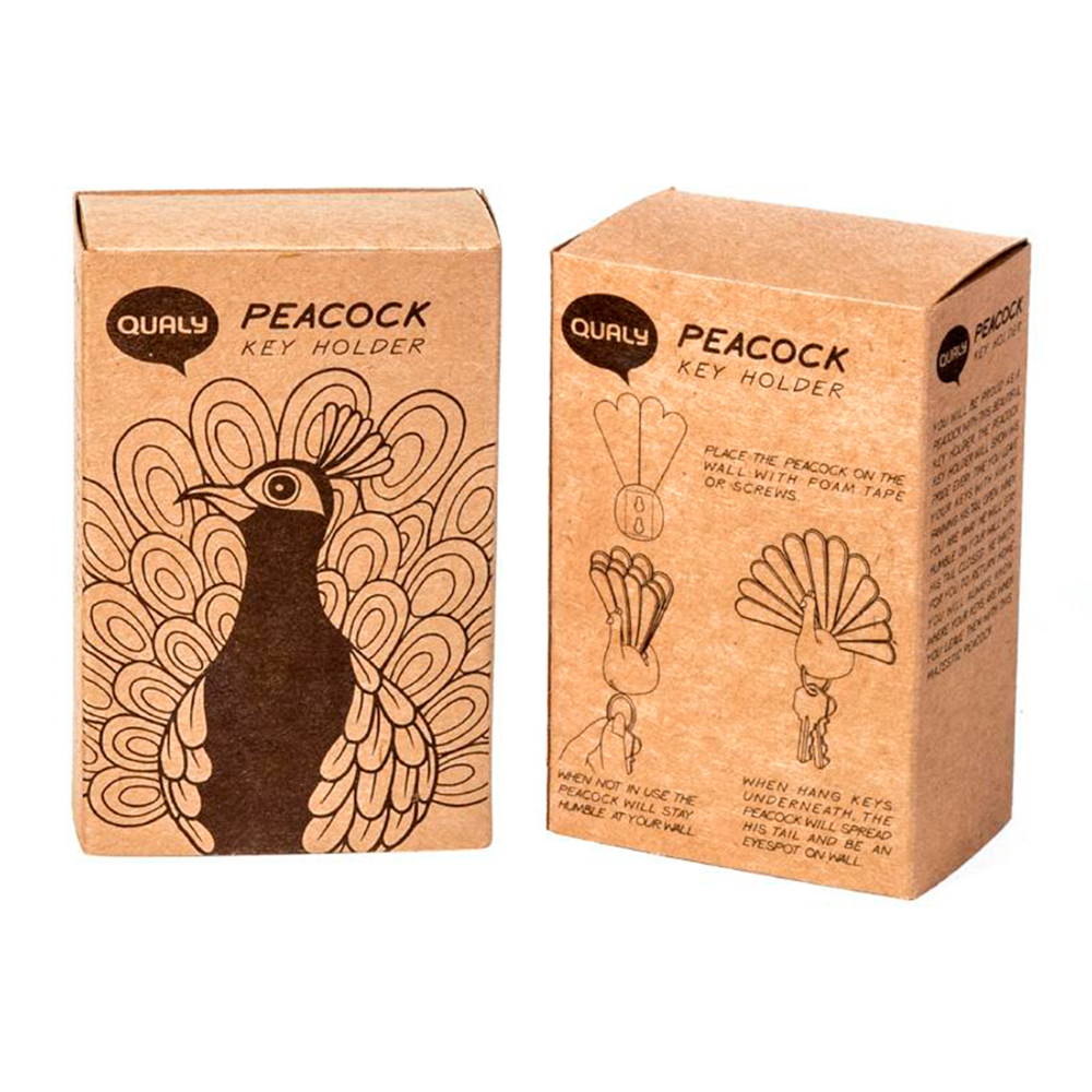 Ключница peacock, белая