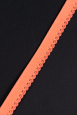 Резинка бельевая оранжевая неоновая ажурная 10 мм с учетом фестона