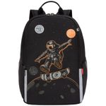 Рюкзак Grizzly, 29*38*17см, 2 отделения, 2 кармана, уплотненная спинка, черный-оранжевый