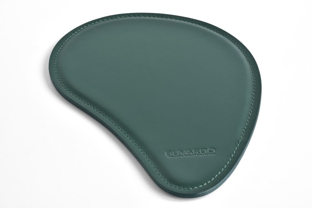 зеленый коврик для мыши из кожи