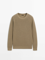 Massimo Dutti | Crew neck sweater with linen and cotton